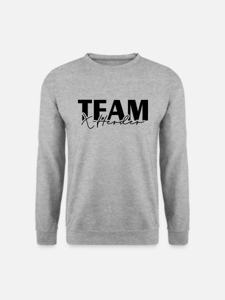 TEAM X - HERDER Hunde Hundesport IGP Wilsigns - Unisex Pullover - Weißgrau meliert