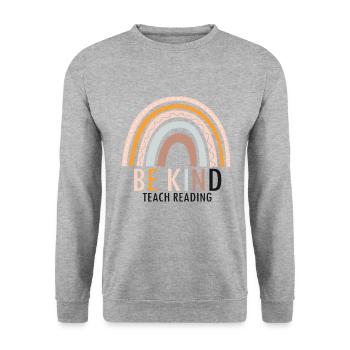 Dyslexia Teacher for Legathenia Therapists - Unisex Sweatshirt - salt & pepper - Front - Alina (178cm) & Michal (187cm)