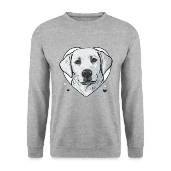 Cœur du Labrador - Sweat-shirt Unisexe - gris chiné - Devant - Alina (178cm) & Michal (187cm)