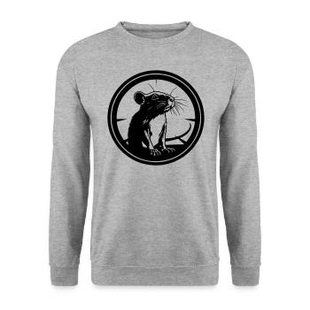mouse - Unisex Sweatshirt - salt & pepper - Front - Alina (178cm) & Michal (187cm)