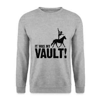 Vaulting Acrobatics Design and Equestrian Horse - Unisex Sweatshirt - salt & pepper - Front - Alina (178cm) & Michal (187cm)