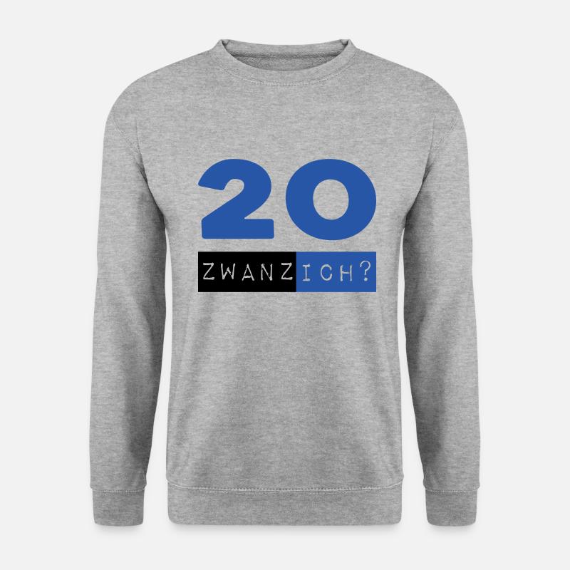 Zwanzich - Unisex Pullover - Weißgrau meliert