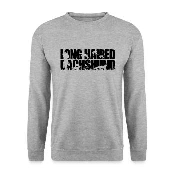 TECKEL LONG Chien de chasse Wilsigns Chiens de chasse - Sweat-shirt Unisexe - gris chiné - Devant - Alina (178cm) & Michal (187cm)