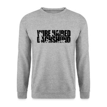 DACHSHUND à poil dur Chien de chasse Wilsigns Hunter - Sweat-shirt Unisexe - gris chiné - Devant - Alina (178cm) & Michal (187cm)