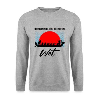 Dragon Boat Trainer for Chinese Boat Racing - Unisex Sweatshirt - salt & pepper - Front - Alina (178cm) & Michal (187cm)