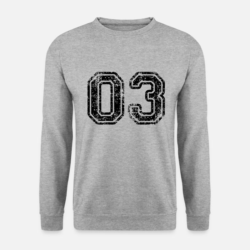 03 - Unisex Pullover - Weißgrau meliert