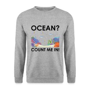 Ocean Zooologist Marine Biologist Marine Marine Biology - Unisex Sweatshirt - salt & pepper - Front - Alina (178cm) & Michal (187cm)