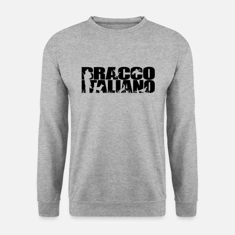 BRACCO ITALIANO Jagdhund Wilsigns Jagdhunde Jäger - Unisex Pullover - Weißgrau meliert