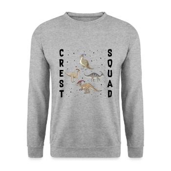 Parasaurolophus for dinosaurs and fosil hunters - Unisex Sweatshirt - salt & pepper - Front - Alina (178cm) & Michal (187cm)