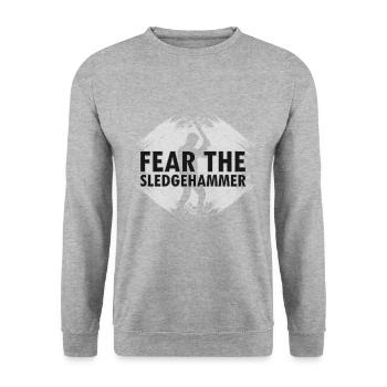 House demolition and house renovation - Unisex Sweatshirt - salt & pepper - Front - Alina (178cm) & Michal (187cm)