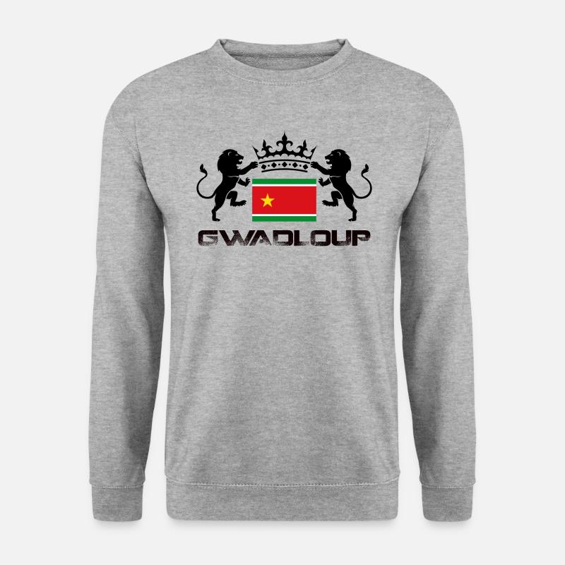 Guadeloupe drapeau royale - Sweat-shirt Unisexe - gris chiné