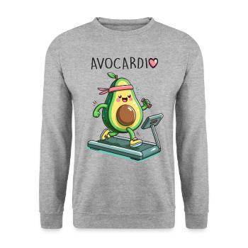 Avocardio - Unisex Sweatshirt - salt & pepper - Front - Alina (178cm) & Michal (187cm)