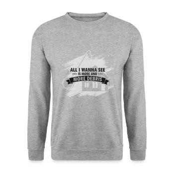 Conception de démolition de maisons et rénovation de maisons - Sweat-shirt Unisexe - gris chiné - Devant - Alina (178cm) & Michal (187cm)