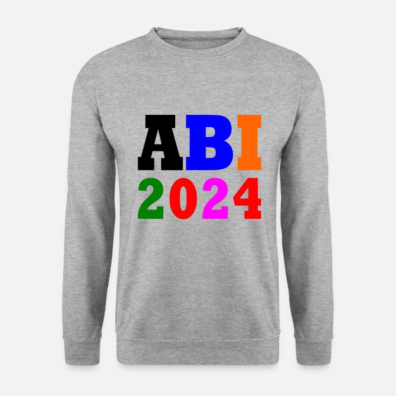 Abi 2024 - Unisex Pullover - Weißgrau meliert