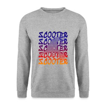 Stunt Scooter - Unisex Pullover - Weißgrau meliert - Vorne - Alina (178cm) & Michal (187cm)