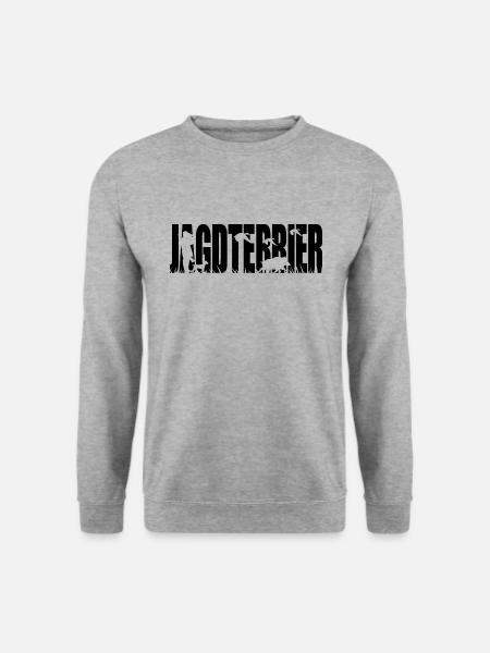 JAGDTERRIER Jagdhunde Jagdhund Jäger Wilsigns - Unisex Pullover - Weißgrau meliert