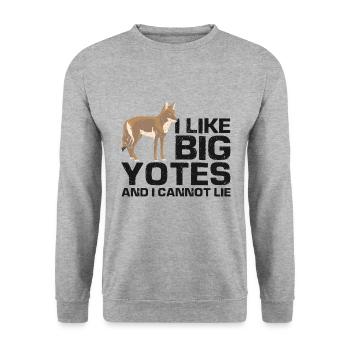 Conception de coyote pour les réacteurs de coyote - Sweat-shirt Unisexe - gris chiné - Devant - Alina (178cm) & Michal (187cm)