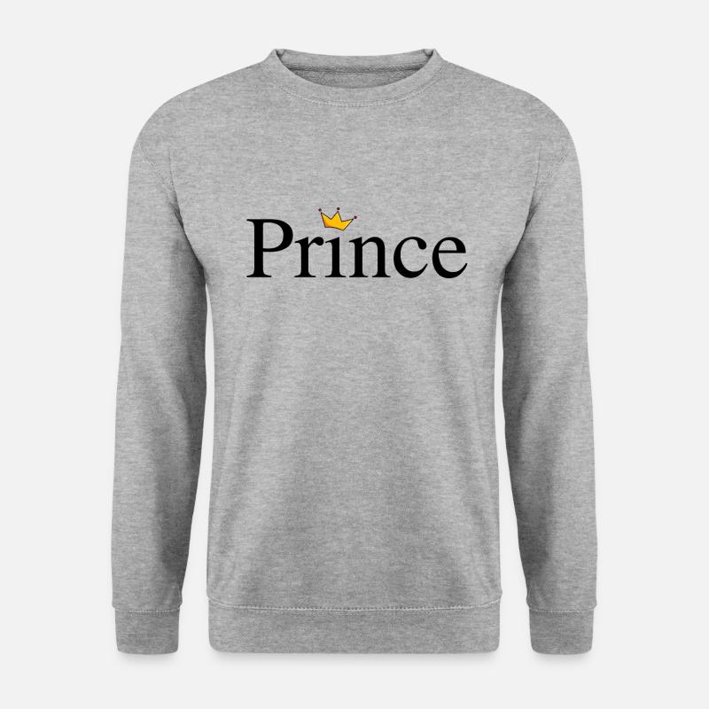 Prince with crown - Unisex Sweatshirt - salt & pepper
