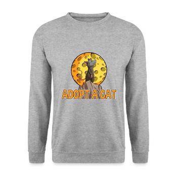 Possum design for opossum lovers and possum - Unisex Sweatshirt - salt & pepper - Front - Alina (178cm) & Michal (187cm)