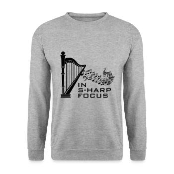 Conception de harpe pour harpistes et harpistes - Sweat-shirt Unisexe - gris chiné - Devant - Alina (178cm) & Michal (187cm)