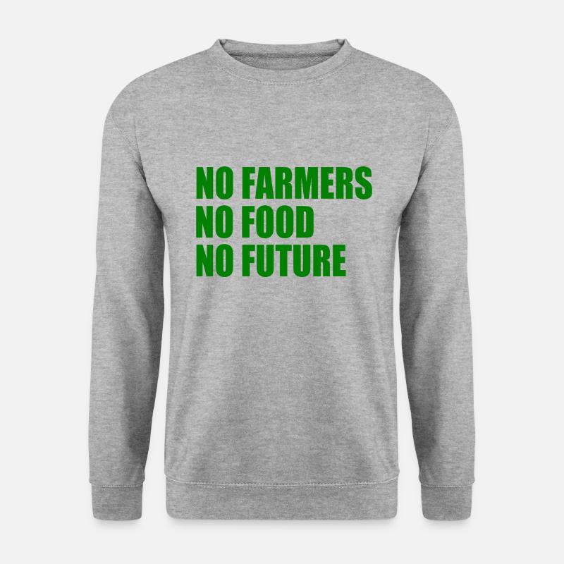 no farmers no food no future - Unisex Pullover - Weißgrau meliert