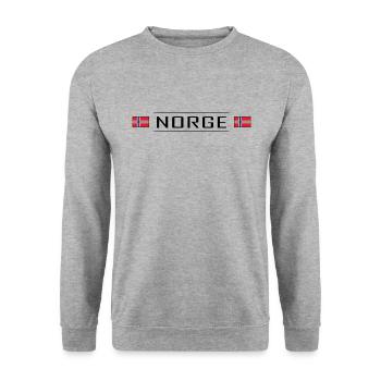 Norvège Drapeau Norvège Scandinavie - Sweat-shirt Unisexe - gris chiné - Devant - Alina (178cm) & Michal (187cm)