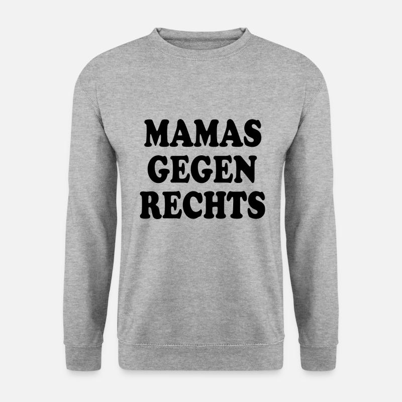 Mamas gegen rechts - Unisex Pullover - Weißgrau meliert