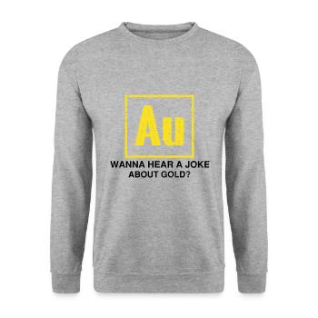 Gold Digger Gold Panning Gold Mining Designs - Unisex Sweatshirt - salt & pepper - Front - Alina (178cm) & Michal (187cm)