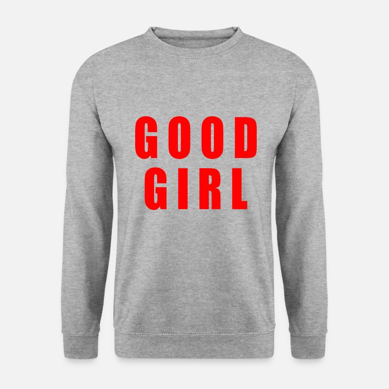Good girl - Unisex Pullover - Weißgrau meliert