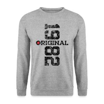 44E ANNIVERSAIRE ORIGINAL 1982 - Sweat-shirt Unisexe - gris chiné - Devant - Alina (178cm) & Michal (187cm)
