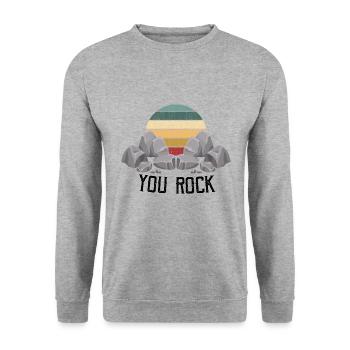 Collecteurs minéraux et ventilateur de minéraux de minerais - Sweat-shirt Unisexe - gris chiné - Devant - Alina (178cm) & Michal (187cm)