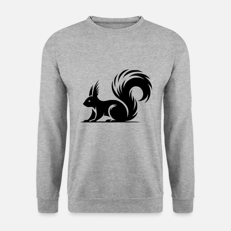 Swift Squirrel Ink Style Drawing - Unisex Sweatshirt - salt & pepper