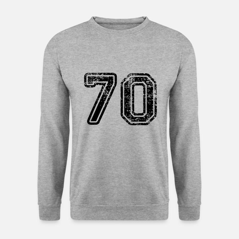 70 - Unisex Pullover - Weißgrau meliert