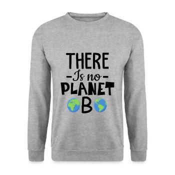 There is No Planet B Fridays for Future Design - Unisex Sweatshirt - salt & pepper - Front - Alina (178cm) & Michal (187cm)