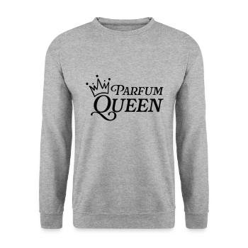 Parfum Queen - Unisex Pullover - Weißgrau meliert - Vorne - Alina (178cm) & Michal (187cm)