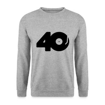 DJ 40 - Sweat-shirt Unisexe - gris chiné - Devant - Alina (178cm) & Michal (187cm)