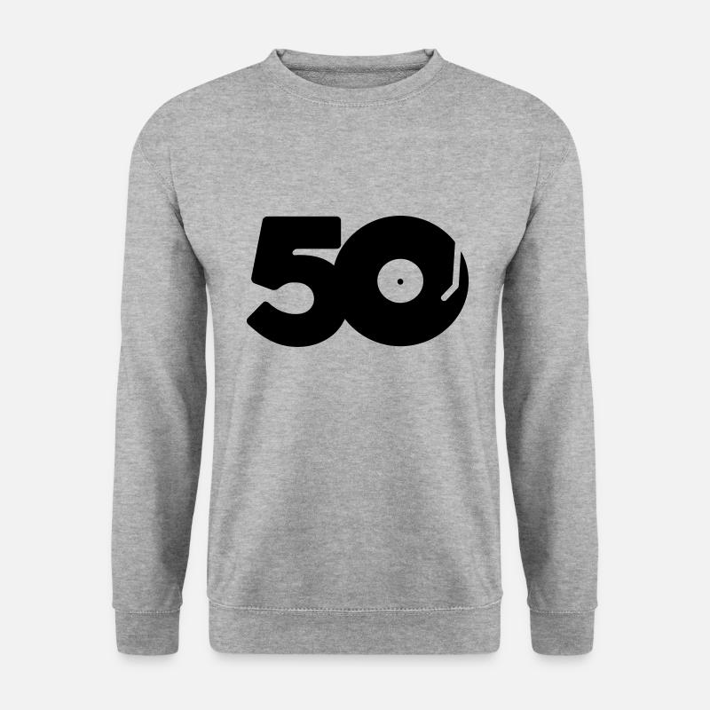 DJ 50 - Unisex Pullover - Weißgrau meliert