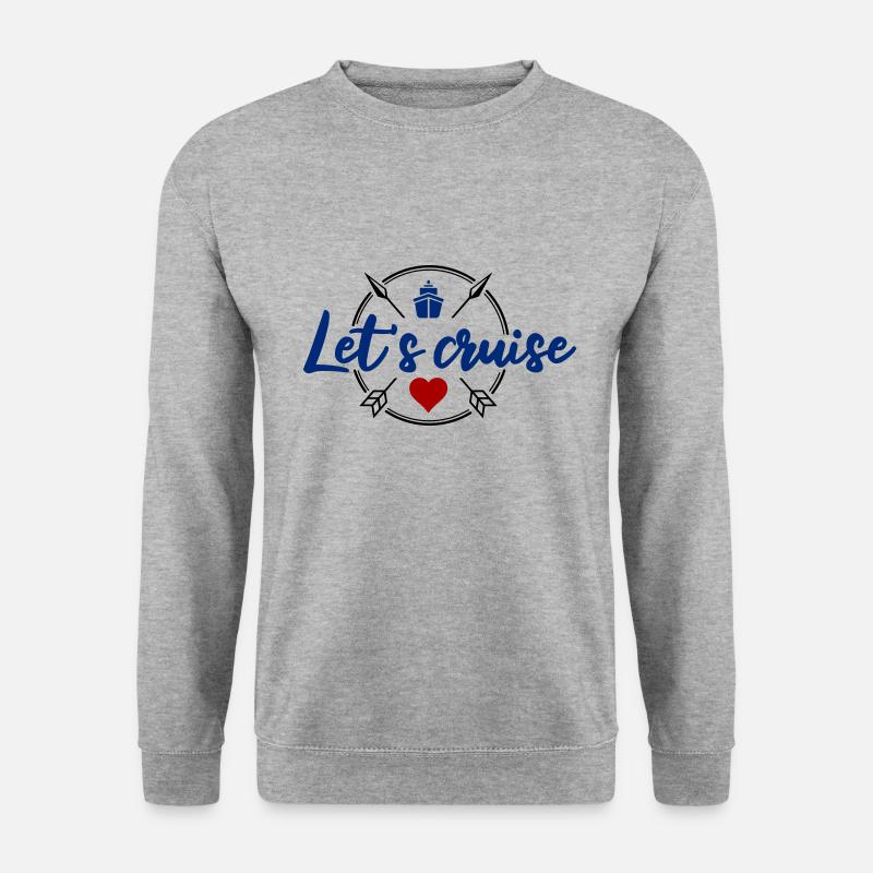 Let's cruise - Unisex Pullover - Weißgrau meliert