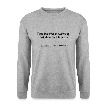Anthem - Unisex Pullover - Weißgrau meliert - Vorne - Alina (178cm) & Michal (187cm)