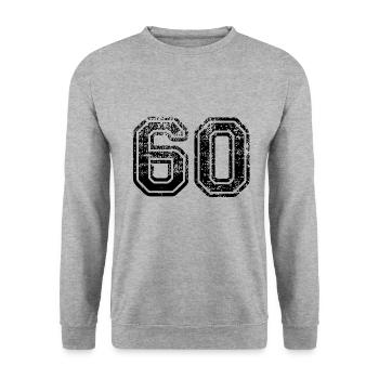 60 - Unisex Sweatshirt - salt & pepper - Front - Alina (178cm) & Michal (187cm)