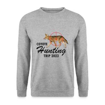Capture de coyotes et conception de chasseur de coyotes - Sweat-shirt Unisexe - gris chiné - Devant - Alina (178cm) & Michal (187cm)