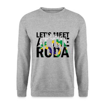 Instruments de capoeira pour la danse brésilienne - Sweat-shirt Unisexe - gris chiné - Devant - Alina (178cm) & Michal (187cm)
