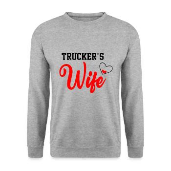 I play with trucks truck dad father's dayI play mi - Unisex Sweatshirt - salt & pepper - Front - Alina (178cm) & Michal (187cm)