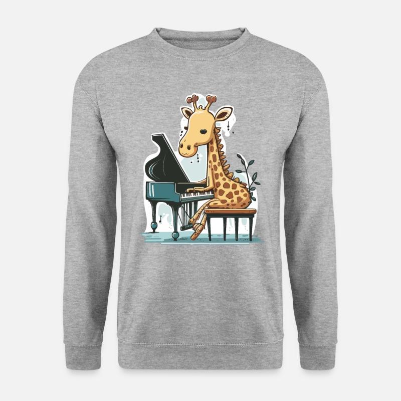 Großes Talent - Unisex Pullover - Weißgrau meliert