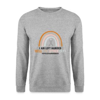 Dyslexia Teacher for Legathenia Therapists - Unisex Sweatshirt - salt & pepper - Front - Alina (178cm) & Michal (187cm)