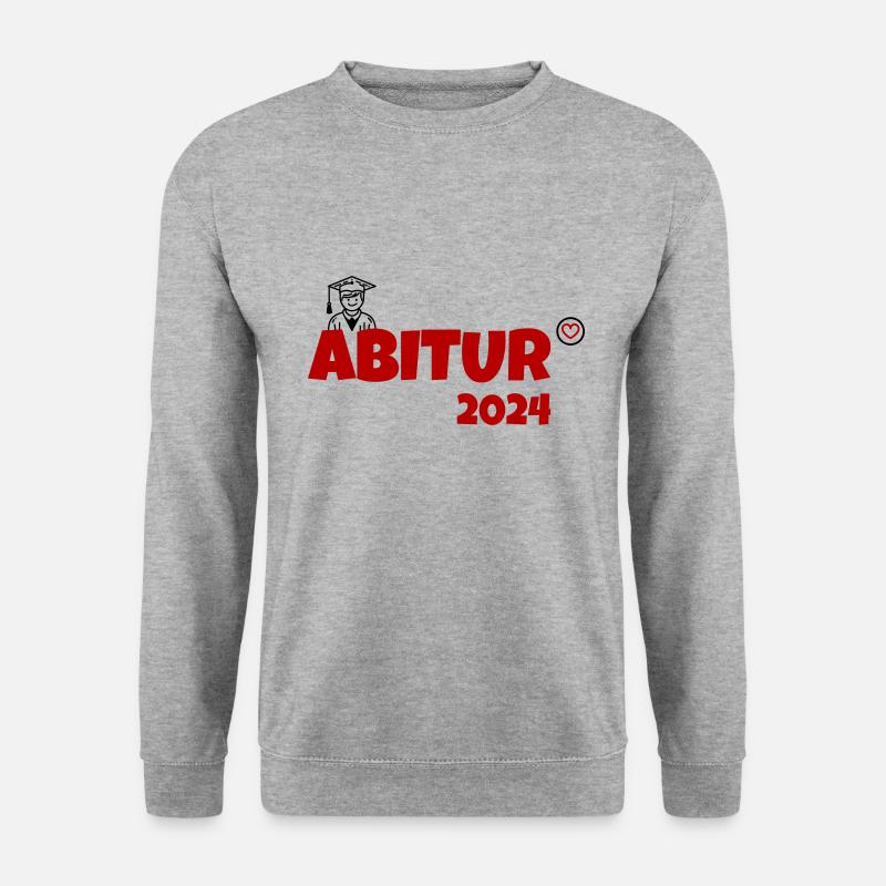 Abitur 2024 - Unisex Pullover - Weißgrau meliert