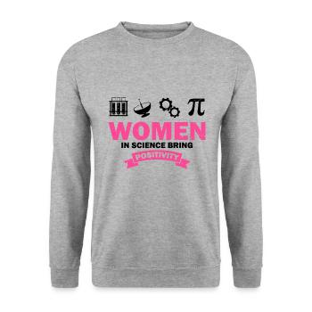 Steminist Science Design for Women Science - Unisex Sweatshirt - salt & pepper - Front - Alina (178cm) & Michal (187cm)