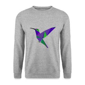 Oiseau de paradis, coloré, coloré - Sweat-shirt Unisexe - gris chiné - Devant - Alina (178cm) & Michal (187cm)