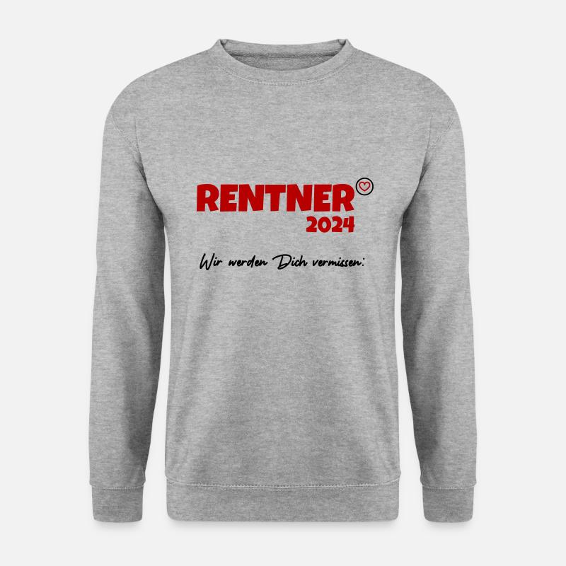 Rentner 2024 vermissen - Unisex Pullover - Weißgrau meliert