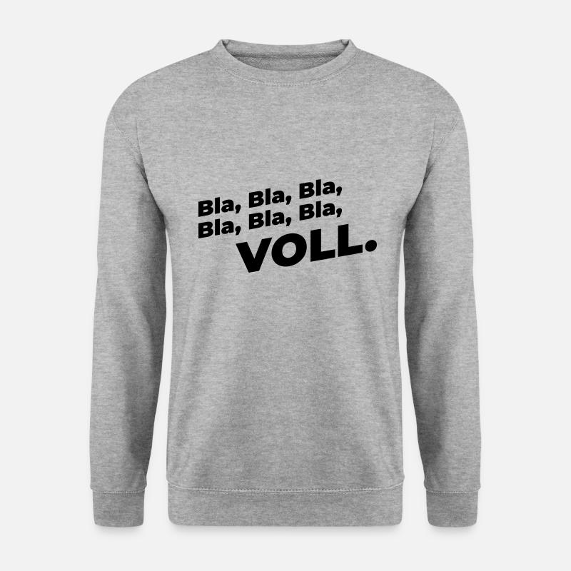 Voll - Unisex Pullover - Weißgrau meliert